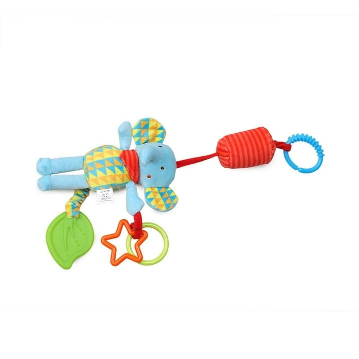 Wmkox8yii Baby Hanging Rattles Toys,Car Seat Toys for Babies 0–12 Months,Baby Soft Teether Toys,Early Cognitive Sensory Soft Hanging Toy for Crib Stroller Mobile Plush Toys