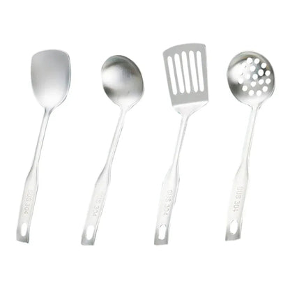 Wok Spatula and Ladle, Skimmer Spoon, Slotted Spatula - 304 Stainless Steel Kitchen Utensils Set, 4-Pieces Cooking Tools,Wok Accessoriesgolden