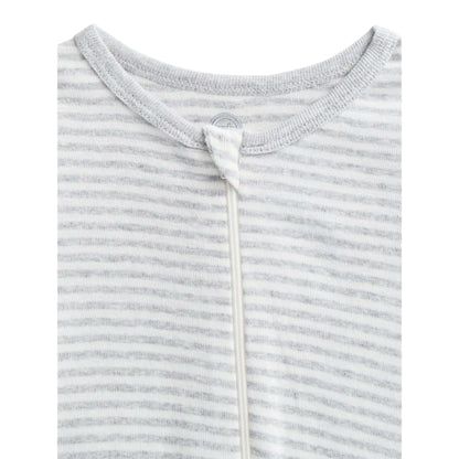 Wonder Nation Organic Cotton Baby Unisex Zip Front Footed Sleep N Play Pajamas, 3-Pack, Sizes Preemie-6/9 Months