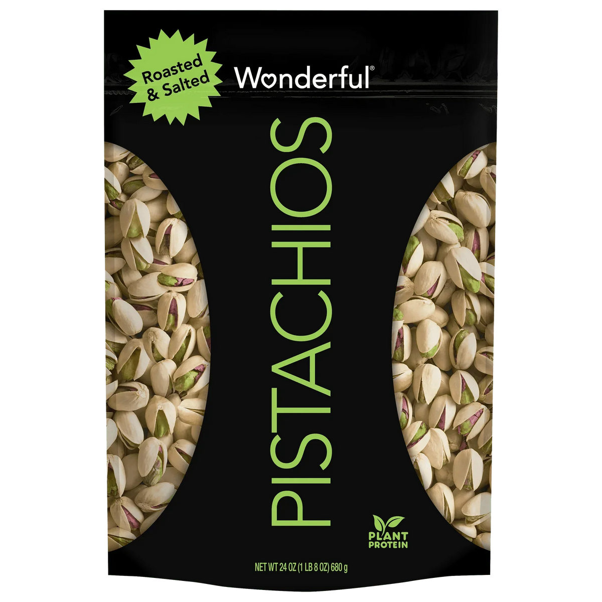 Wonderful Pistachios, In-Shell, Roasted & Salted, 24 Oz