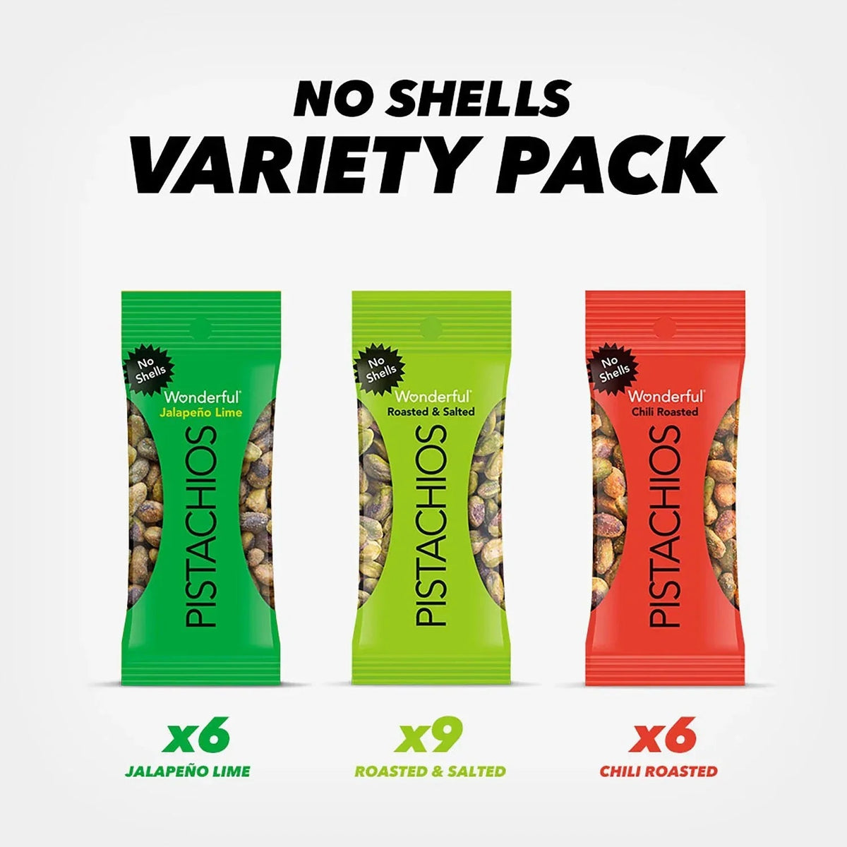 Wonderful Pistachios Variety Pack, 0.75 oz., 21 pk.