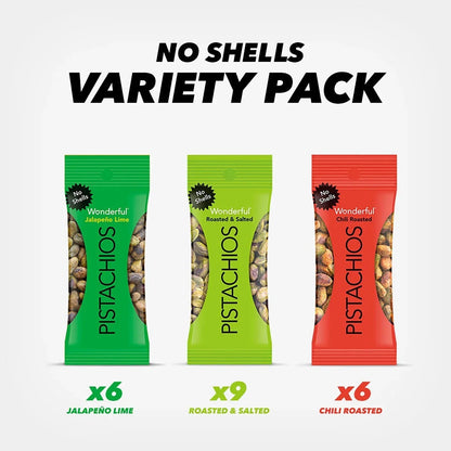 Wonderful Pistachios Variety Pack, 0.75 oz., 21 pk.