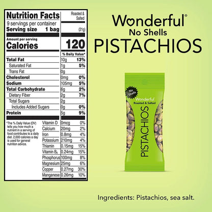 Wonderful Pistachios Variety Pack, 0.75 oz., 21 pk.