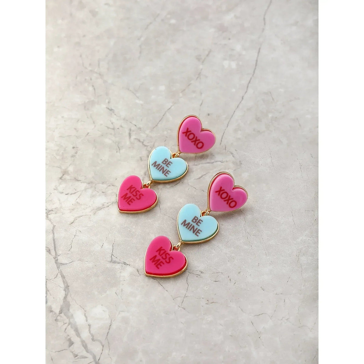 Way to Celebrate Valentine's Day Candy Heart Earrings, 1 Pair