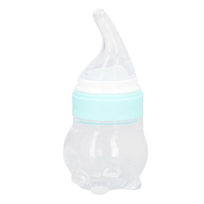 YAHHU Multifunction Baby Bottle Food Feeder, Detachable Infant Silicone Cereal Squeeze Feeder with Spoon, 8.27 inches / 21 cm