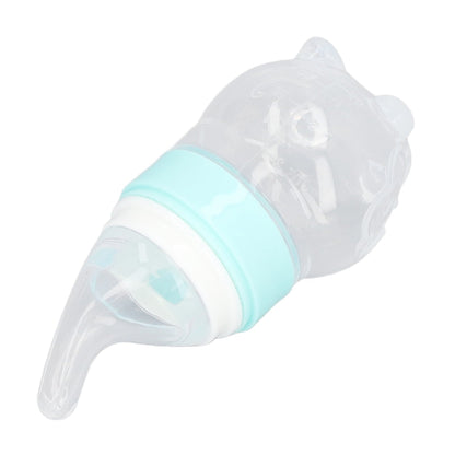 YAHHU Multifunction Baby Bottle Food Feeder, Detachable Infant Silicone Cereal Squeeze Feeder with Spoon, 8.27 inches / 21 cm