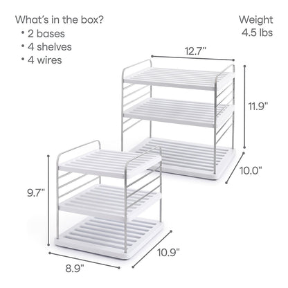 YouCopia Adjustable Cabinet Shelf Organizer, 2-Piece Set