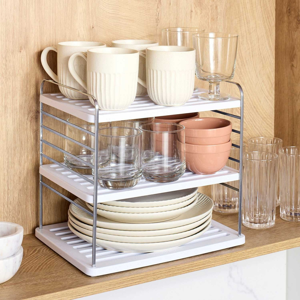 YouCopia Water Bottle, Box, Mug & Plate Organizer, 2-Piece Set