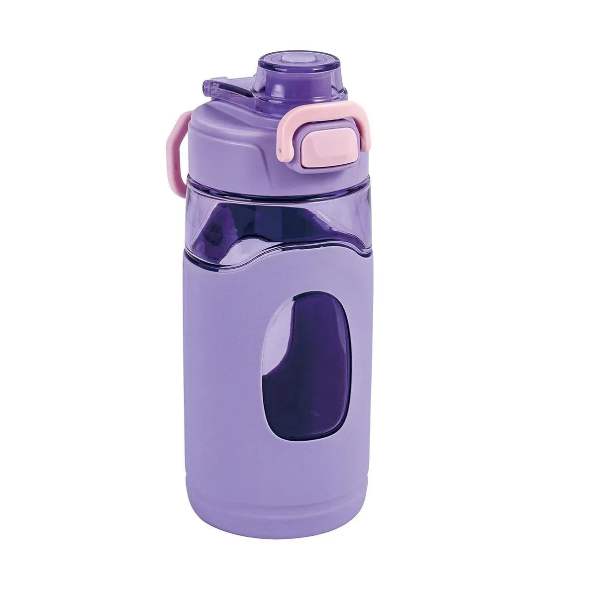 Your Zone 16 Fluid Ounces Water Bottle, Blue, Tritan, Silicone Sleeve, No Straw, Reuseable