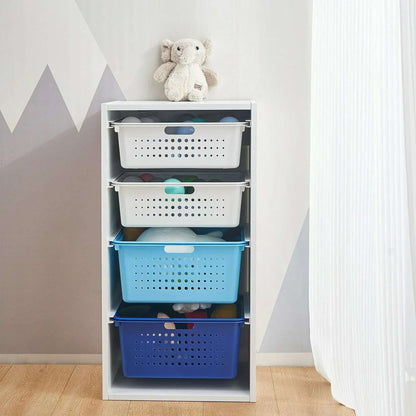 Your Zone Kids Sliding Bin Organizer with 4 Storage Bins