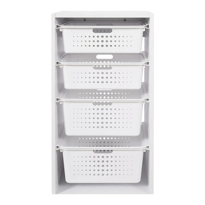 Your Zone Kids Sliding Bin Organizer with 4 Storage Bins