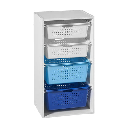 Your Zone Kids Sliding Bin Organizer with 4 Storage Bins