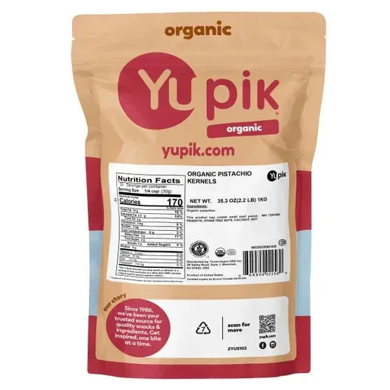 Yupik Organic Pistachio Kernels, 2.2 lbs, 2-pack