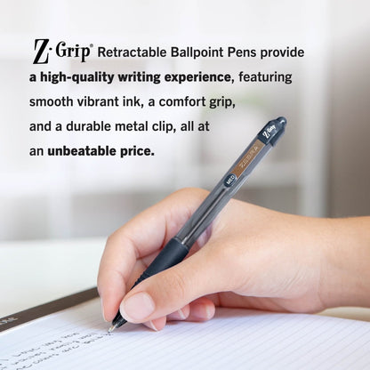 Z-Grip Retractable Ballpoint 1.0mm Black Ink