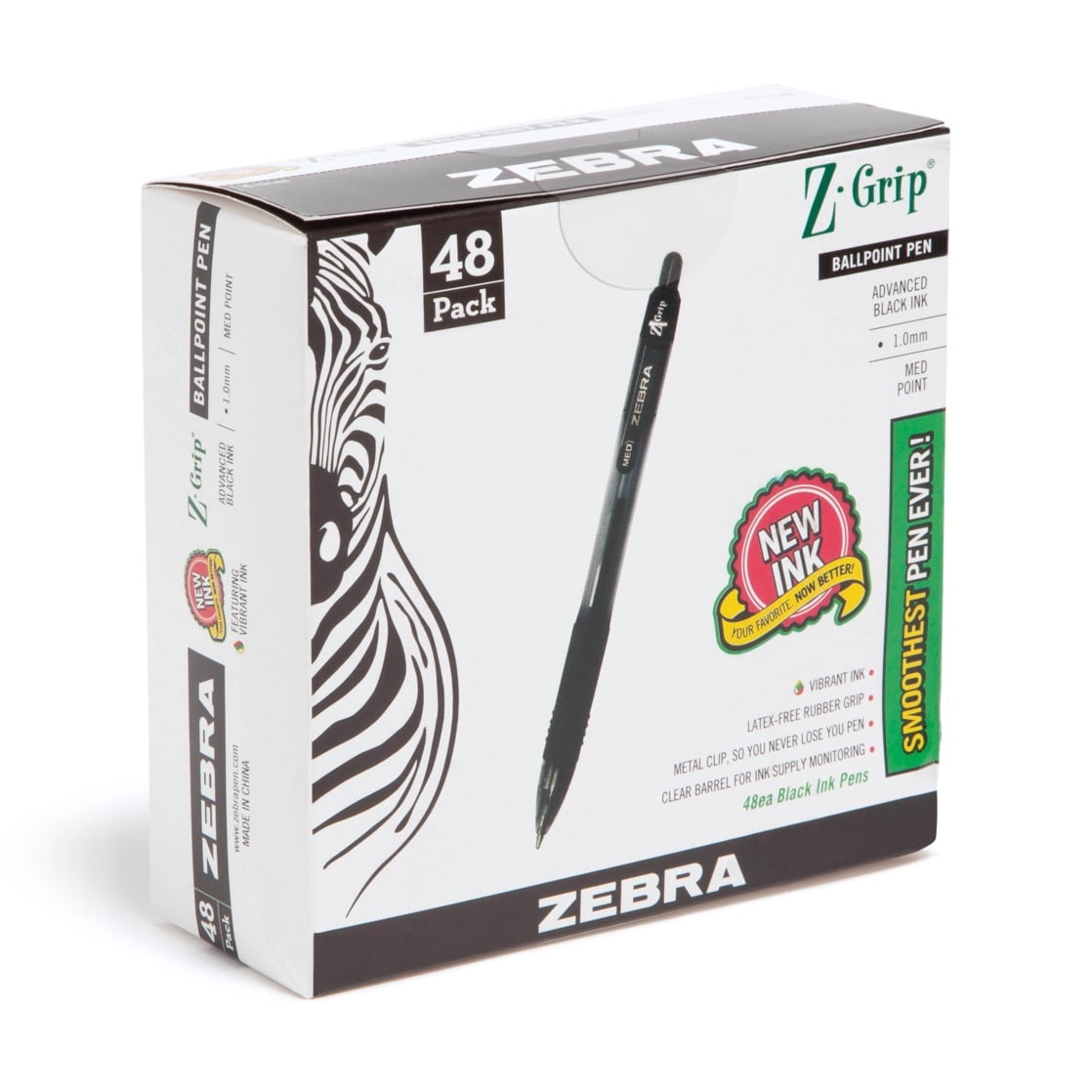Z-Grip Retractable Ballpoint 1.0mm Black Ink