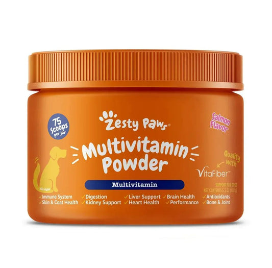 Zesty Paws Multivitamin Powder for Dogs, for Overall Wellbeing, 150g Jar