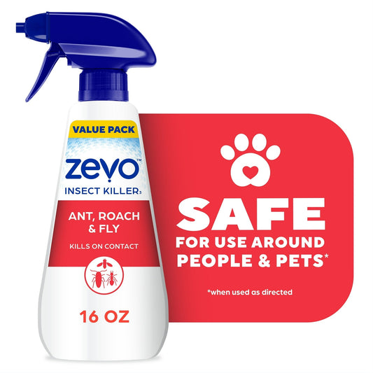Zevo Roach Killer & Multi Insect Spray for Ants, Flies & More 16 fl oz Spray