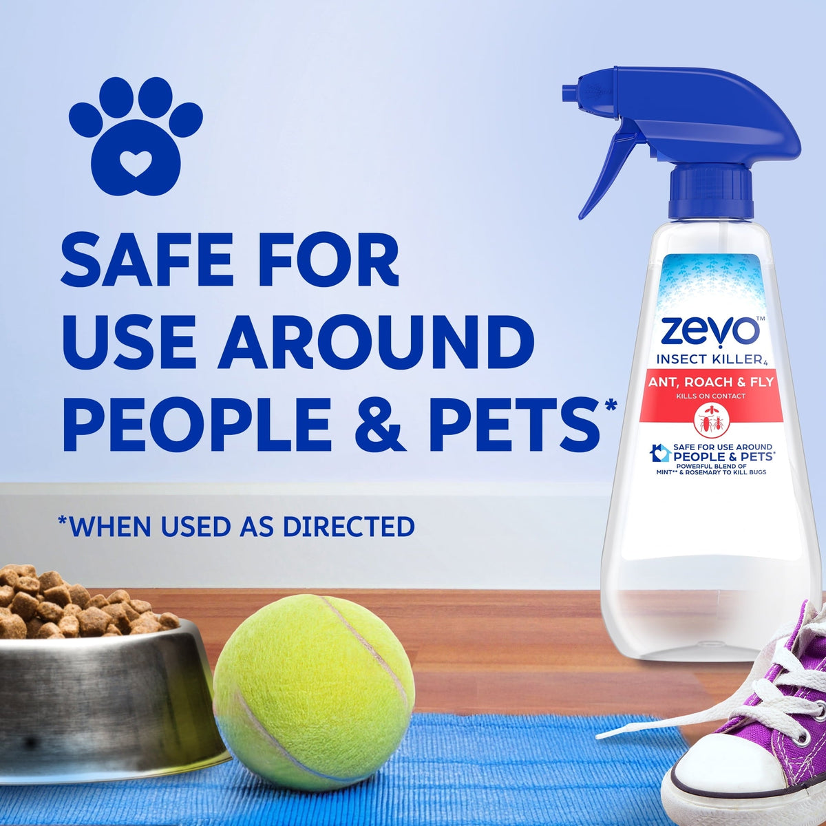 Zevo Roach Killer & Multi Insect Spray for Ants, Flies & More 16 fl oz Spray
