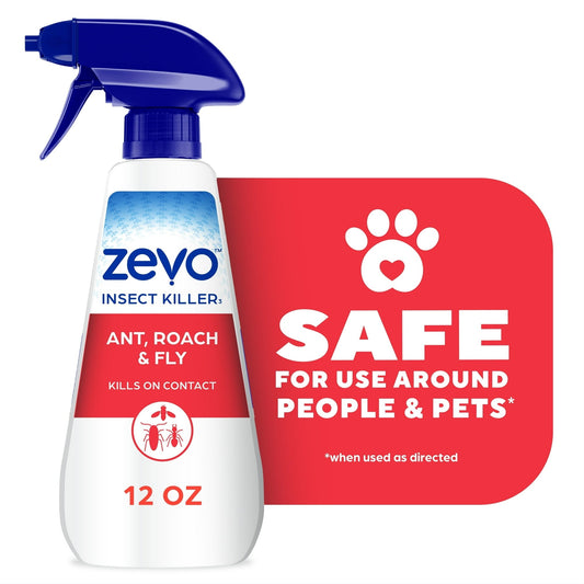 Zevo Roach Killer & Multi Insect Spray for Ants, Flies & More 12oz Spray