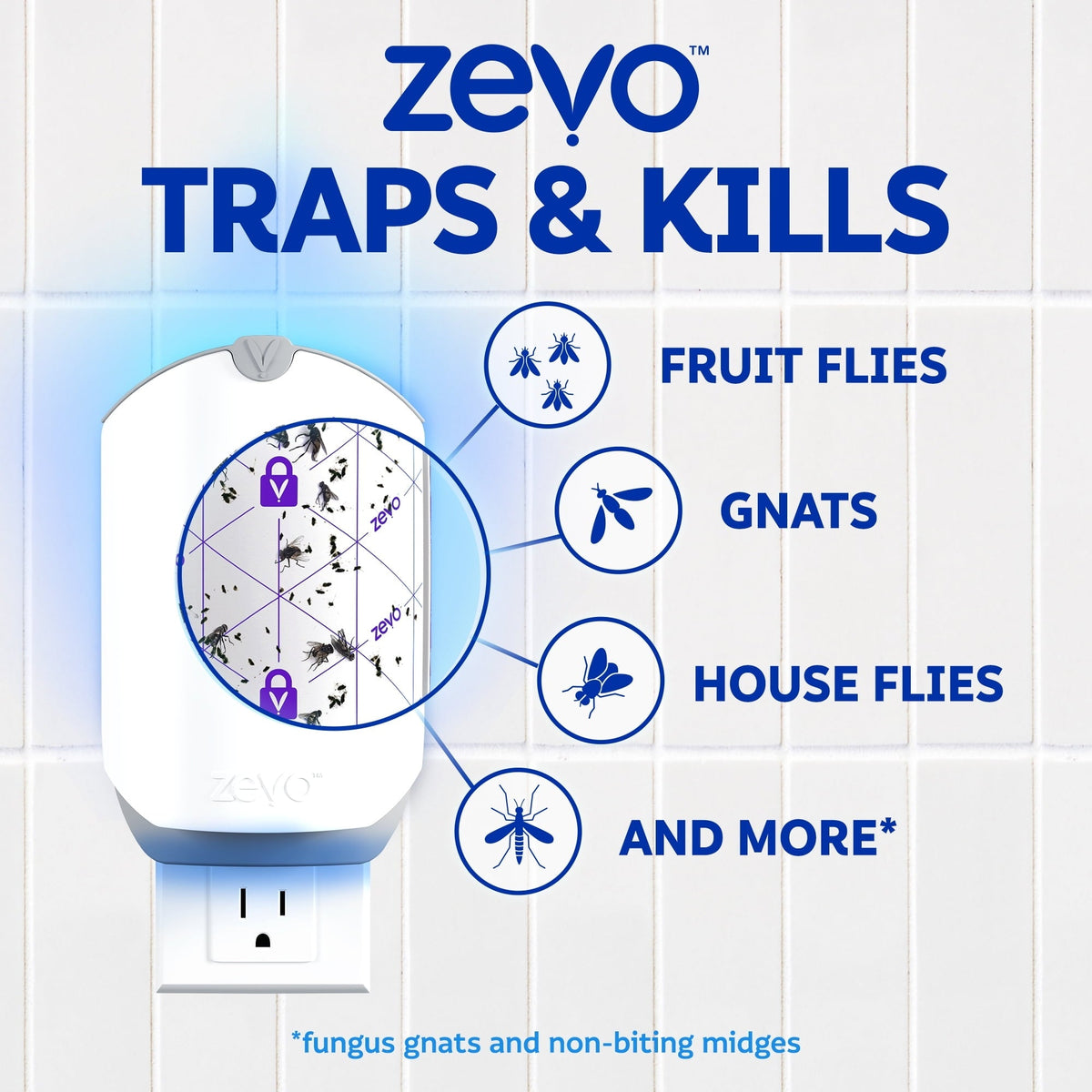 Zevo Flying Insect Trap Full Size Refill - 9 Refill Cartridges