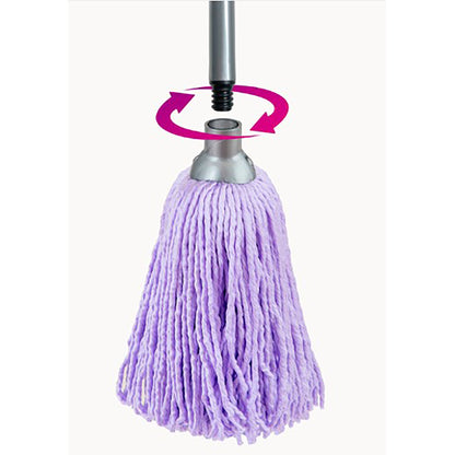 Reynera Microfiber Screw-in Strip Mop Head Refill, Lavender, 1 Count