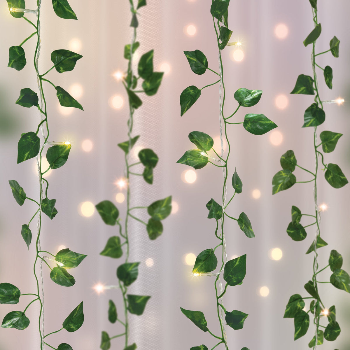 BrightSide LED Cascading Curtain Vine Indoor Lights, Warm White, 3.5ft W x 5ft H
