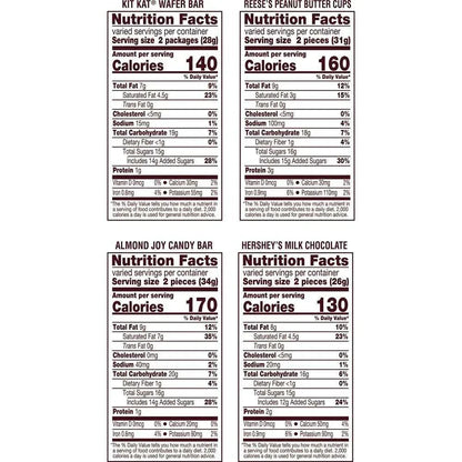 Hershey Assorted Chocolate Snack Size Candy, Variety Bag 15.57 Oz, 30 Pieces