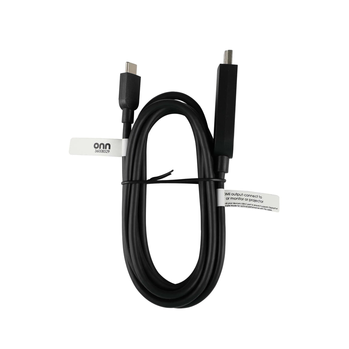 onn. USB-C to HDMI Cable (6 Feet / 1.8m), 4K Video & Audio Output for Laptop, Tablet, Phone to TV, Monitor, Projector