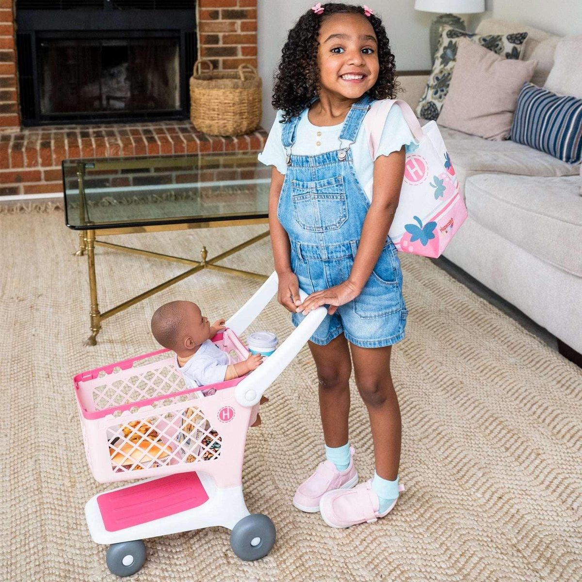 Hopscotch Lane My Baby Doll's Shopping Cart, Baby Doll Accessory-10 Play Pieces, Children Ages 2+