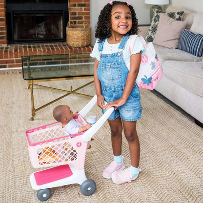 Hopscotch Lane My Baby Doll's Shopping Cart, Baby Doll Accessory-10 Play Pieces, Children Ages 2+