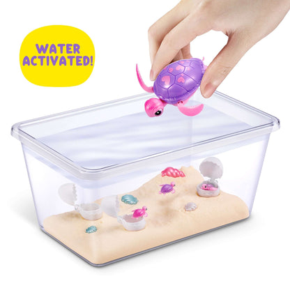 Pets Alive Mommy and Baby Turtle Surprise, Nurturing Play Interactive Electronic Pet, Realistic Pet Playset by ZURU for Kids Ages 3+