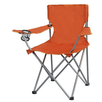 Ozark Trail Folding Camp Chair with Cup Holder – Lightweight, Portable Outdoor Chair for Camping, Tailgating & Sports – Orange Crush