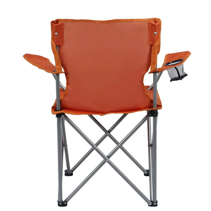 Ozark Trail Folding Camp Chair with Cup Holder – Lightweight, Portable Outdoor Chair for Camping, Tailgating & Sports – Orange Crush