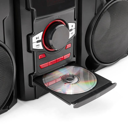 Onn. 100W CD Stereo System with Bluetooth and USB Charging Port