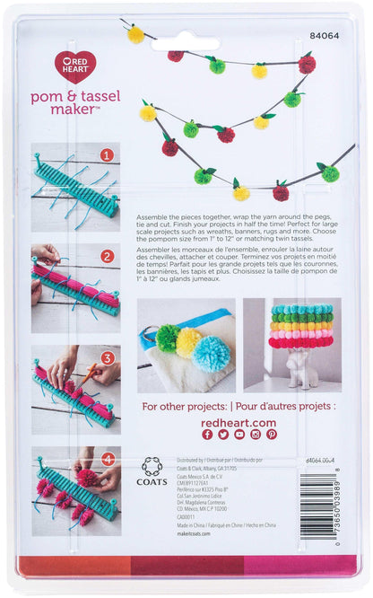 Red Heart Pompon & Tassel Maker-Red