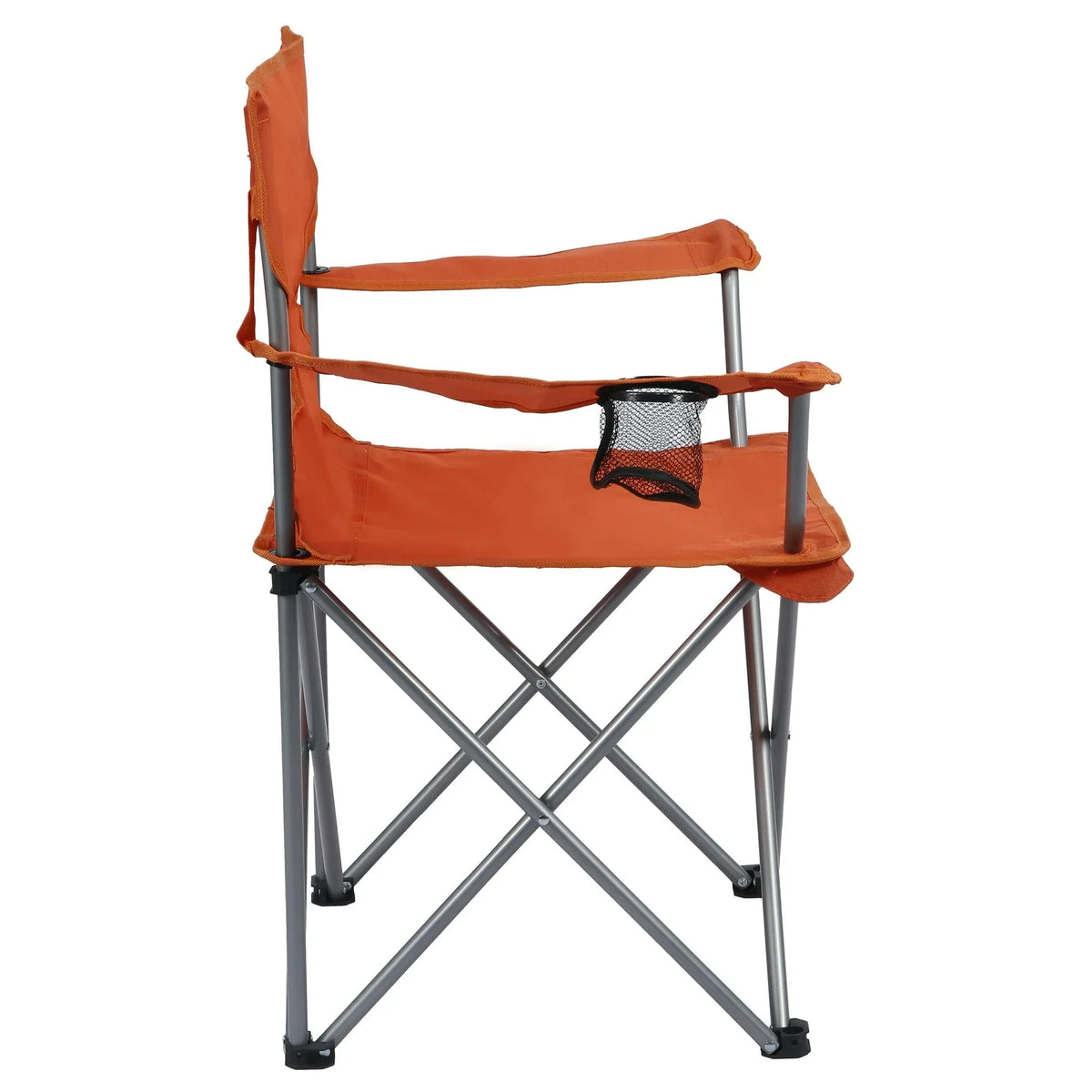 Ozark Trail Folding Camp Chair with Cup Holder – Lightweight, Portable Outdoor Chair for Camping, Tailgating & Sports – Orange Crush