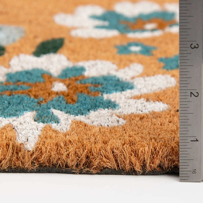 Home Decor Collection Blue Floral Loves Grows Here Outdoor Doormat, 18"x30"