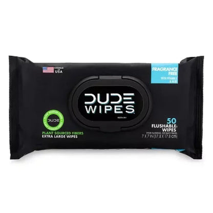 DUDE Wipes Flushable Wipes, Extra Large, Fragrance-Free Wipes (400 Ct.)