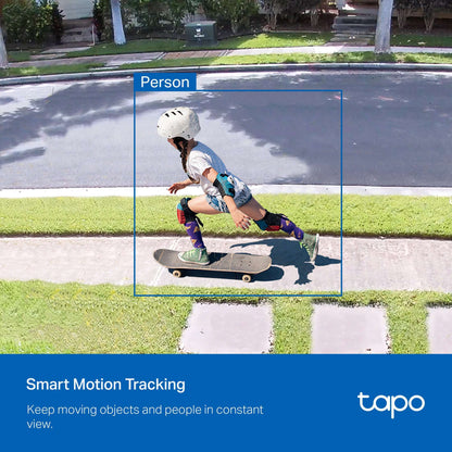 TP-Link Tapo TCW30 Indoor/Outdoor HD Security Camera with Pan/Tilt, Sound & Light Alarm, AI Detection & Local Storage — Enjoy 24/7 Coverage with No Subscription Costs