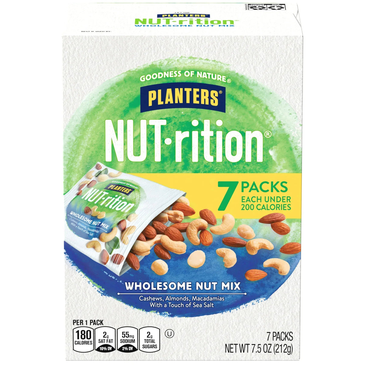 PLANTERS NUT-RITION Wholesome Nut Mix, Mixed Nuts, Plant Based Protein, 7 Count Box
