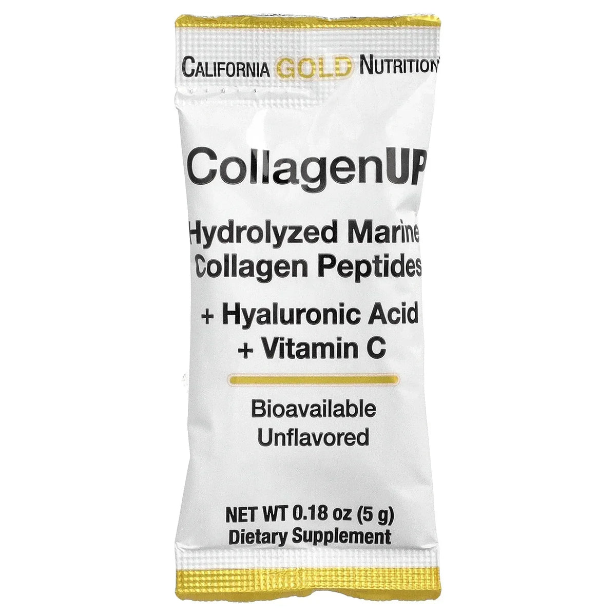 California Gold Nutrition CollagenUP®, Hydrolyzed Marine Collagen Peptides with Hyaluronic Acid and Vitamin C, Unflavored, 7.26 oz (206 g)