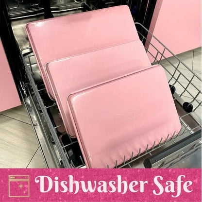 Paris Hilton 3-Piece Nonstick Cookie Sheet Pan Bakeware Set, Carbon Steel Baking Sheets, Dishwasher Safe, Pink