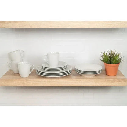 Ten Strawberry Street Simply White Coupe 16-Piece Ceramic Dinnerware Set