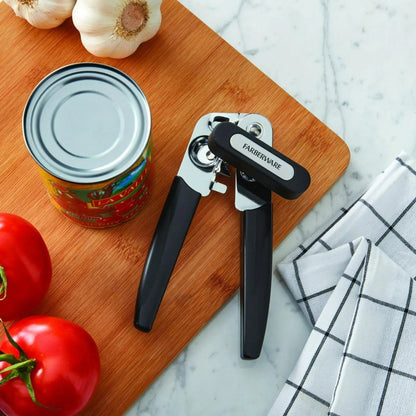 Farberware Pro Stainless Steel Portable Can Opener with Black Handle