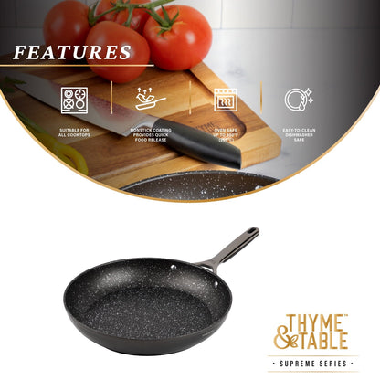 Thyme & Table 12" Fry Pan Non-Stick - Black, Supreme