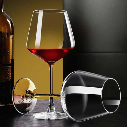 Baalaka Wine Glasses Set of 4, Hand Blown White and Red Wine Glasses, Burgundy Wine Glass, 16oz Red Wine Glasses for Women, Men, Wedding and Birthday