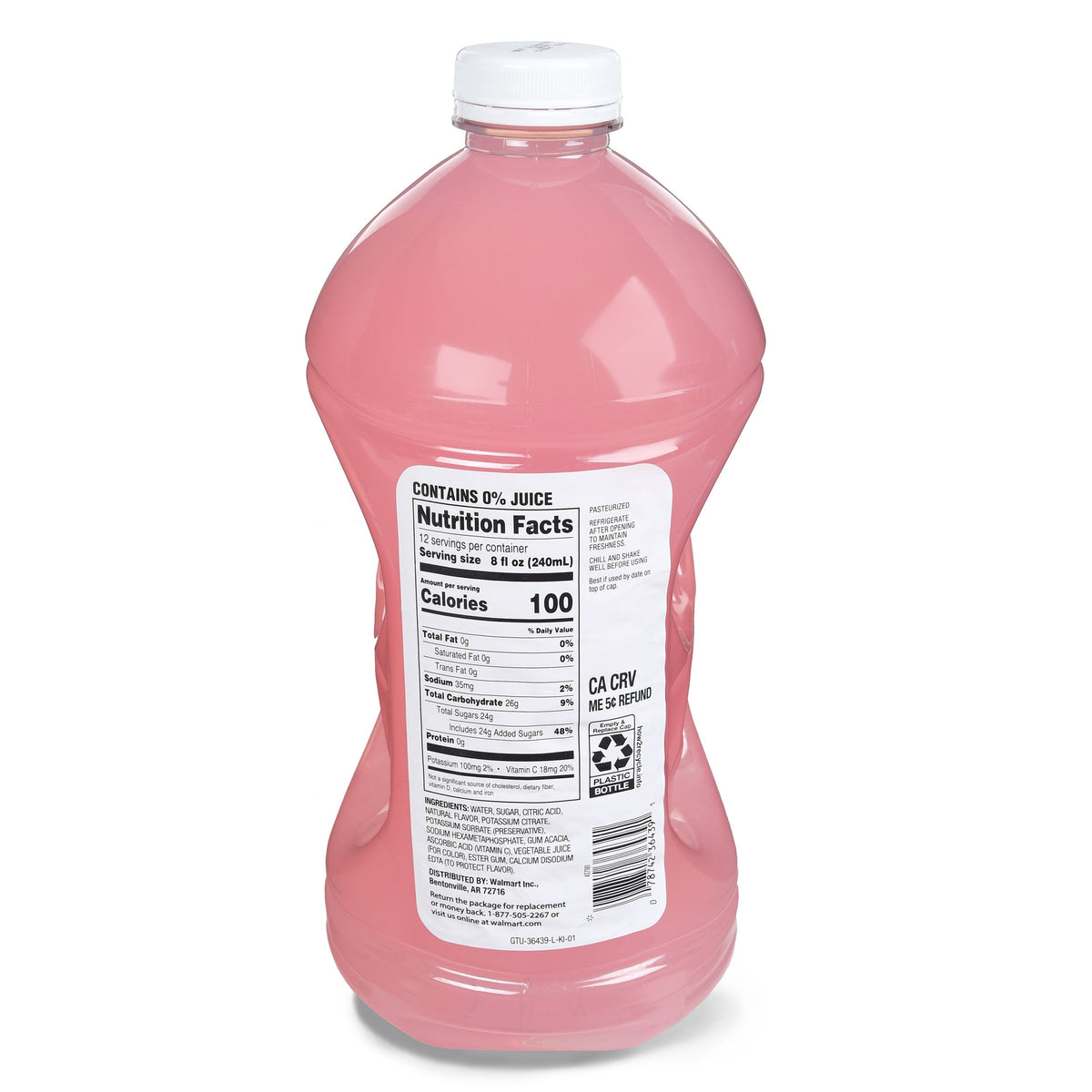 Great Value Strawberry Lemonade, 96 fl oz