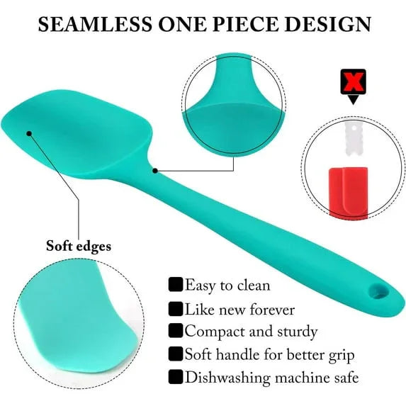 Food Grade Silicone Rubber Spatula Set, TAIMASI 5 Pcs Kithen Cooking Mixing Utensil Set, BPA-Free High Heat Resistant Non Stick Dishwasher Multicolor