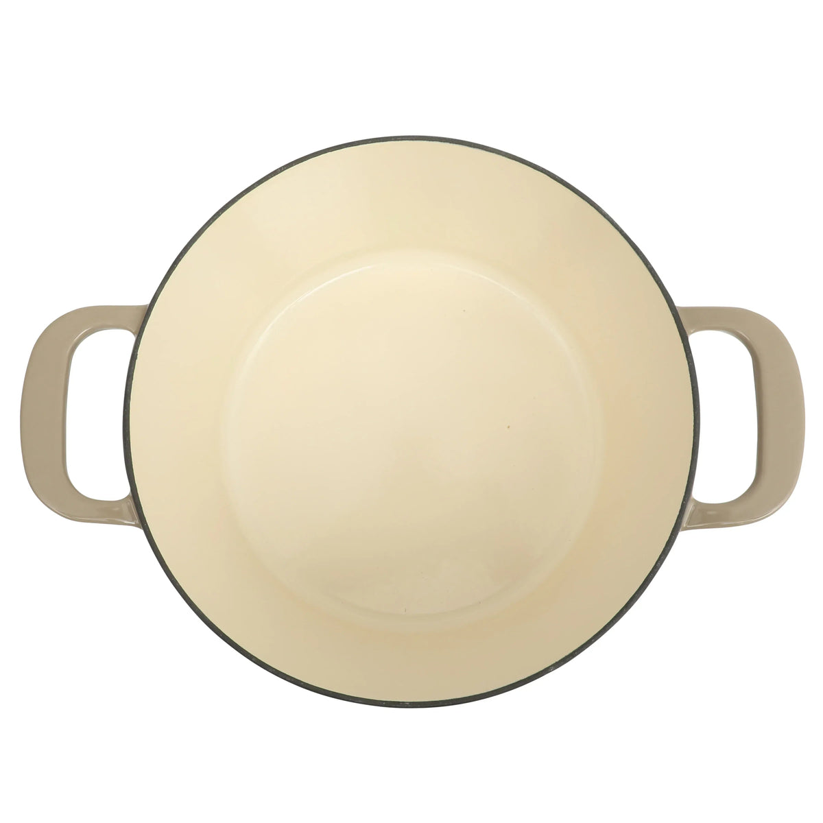 Martha Stewart Everyday Eastwick 7 Quart Enamel on Cast Iron Dutch Oven Taupe