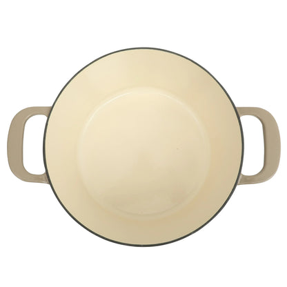 Martha Stewart Everyday Eastwick 7 Quart Enamel on Cast Iron Dutch Oven Taupe